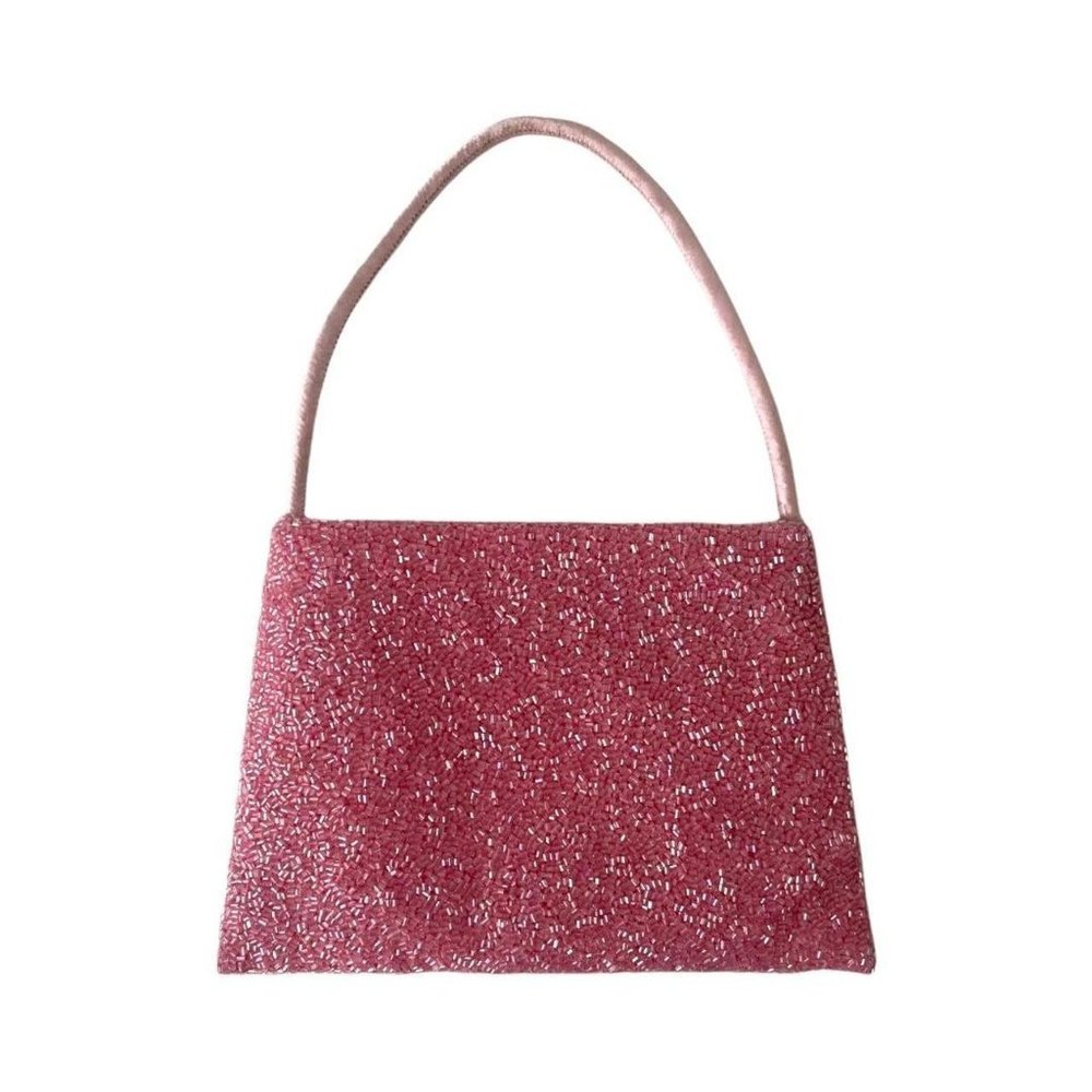 Super cute vintage beaded handbag in pink